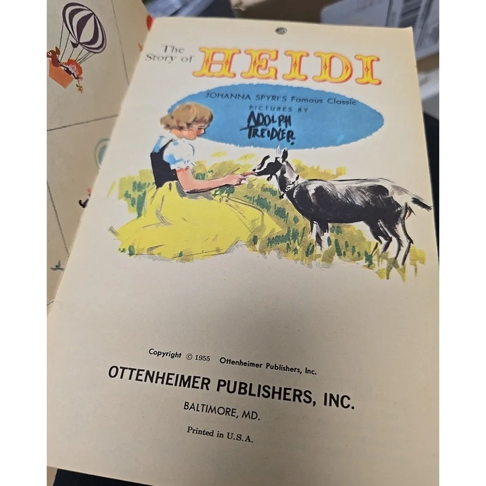 Vintage 1955 The Story of Heidi Johanna Spyri‎ Paperback Children's Story Book